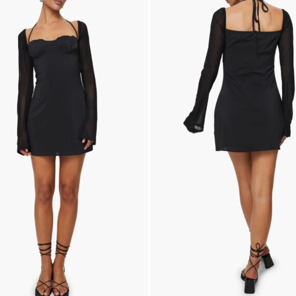 Princess Polly Dresses & Skirts - Princess Polly Dyer Underwire Long Sleeve Mini Dress 8